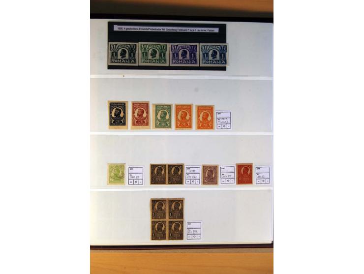 1893/1935, postfrische, ungebrauchte und gestempelte Partie mit Essays, Probedrucken, ungezähnten Marken, Abarten etc., dazu 