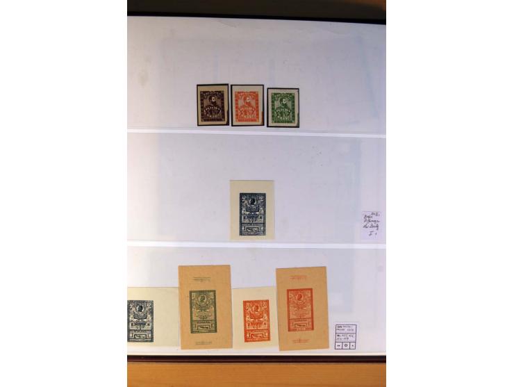 1893/1935, postfrische, ungebrauchte und gestempelte Partie mit Essays, Probedrucken, ungezähnten Marken, Abarten etc., dazu 