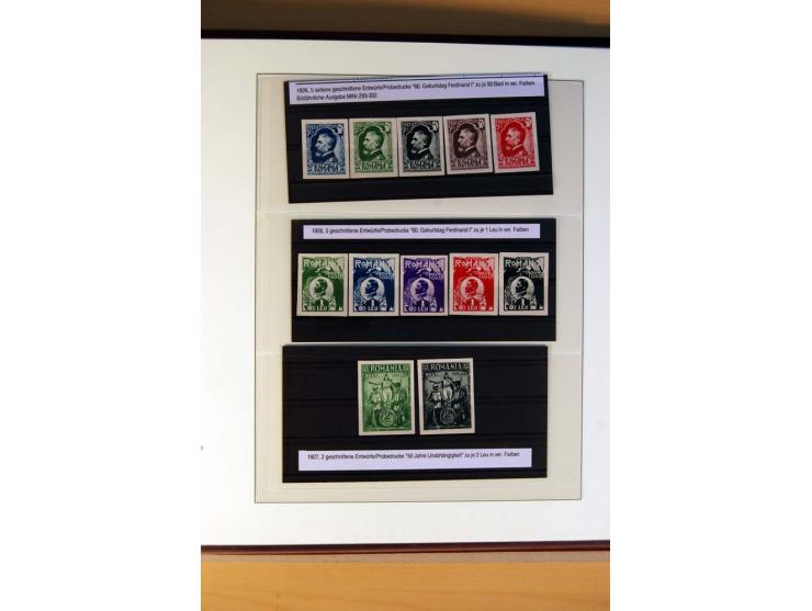 1893/1935, postfrische, ungebrauchte und gestempelte Partie mit Essays, Probedrucken, ungezähnten Marken, Abarten etc., dazu 