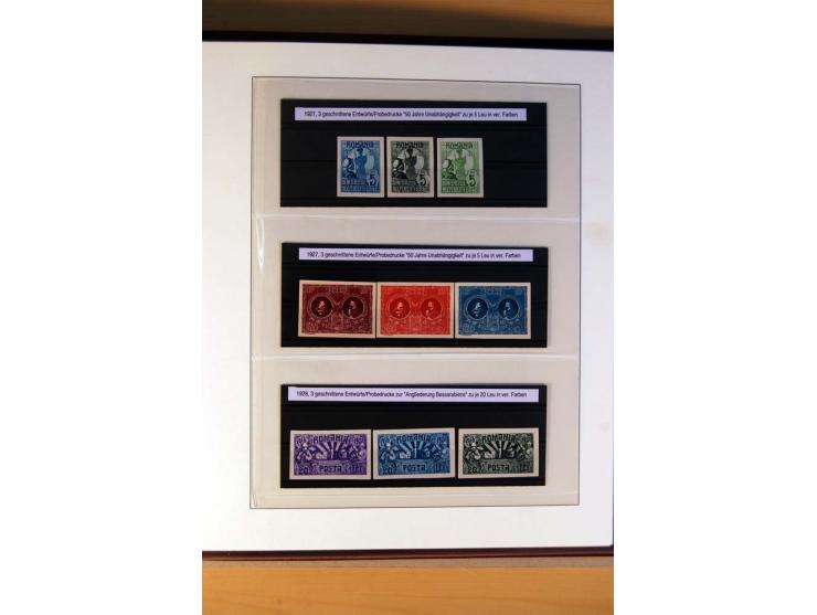 1893/1935, postfrische, ungebrauchte und gestempelte Partie mit Essays, Probedrucken, ungezähnten Marken, Abarten etc., dazu 