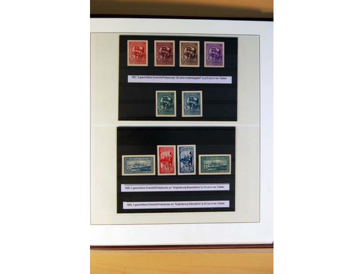 1893/1935, postfrische, ungebrauchte und gestempelte Partie mit Essays, Probedrucken, ungezähnten Marken, Abarten etc., dazu 