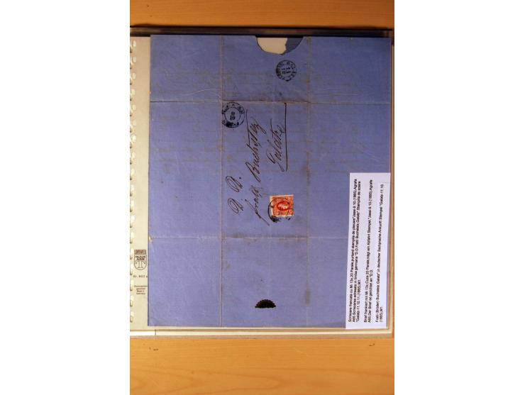 1865, Cuza 20 Par., 10 Briefe in unterschiedlicher Erhaltung, dabei Brief mit 2 Marken, ex Seybold, Syracuse
 