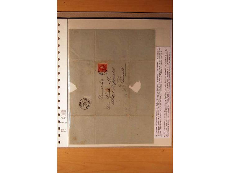 1865, Cuza 20 Par., 10 Briefe in unterschiedlicher Erhaltung, dabei Brief mit 2 Marken, ex Seybold, Syracuse
 