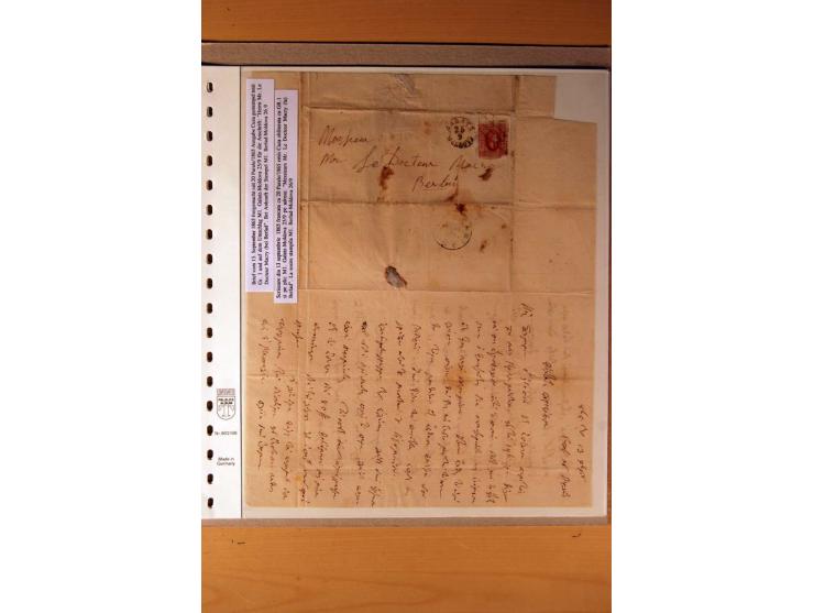 1865, Cuza 20 Par., 10 Briefe in unterschiedlicher Erhaltung, dabei Brief mit 2 Marken, ex Seybold, Syracuse
 