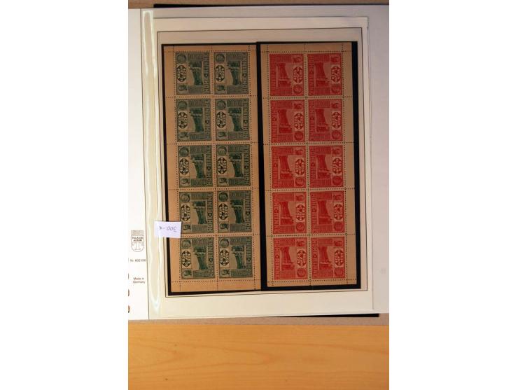 HOHE RINNE: 1900/24, postfrische und ungebrauchte Zusammenstellung, meist in 4er-Blocks und Bogen, dazu 2 Ansichtskarten (ein