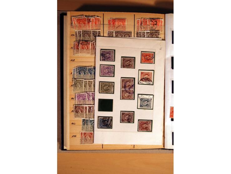 1866/1918, interessanter Bestand mit losen Marken, Abarten, Probedrucken und weiteren Besonderheiten, dabei schöne Briefstück