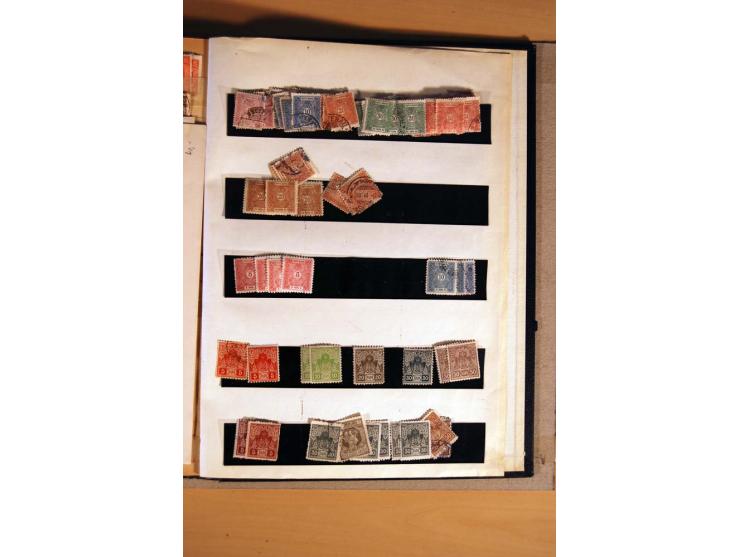 1866/1918, interessanter Bestand mit losen Marken, Abarten, Probedrucken und weiteren Besonderheiten, dabei schöne Briefstück
