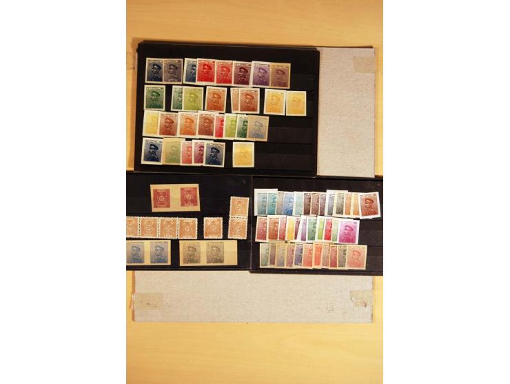 1866/1918, interessanter Bestand mit losen Marken, Abarten, Probedrucken und weiteren Besonderheiten, dabei schöne Briefstück