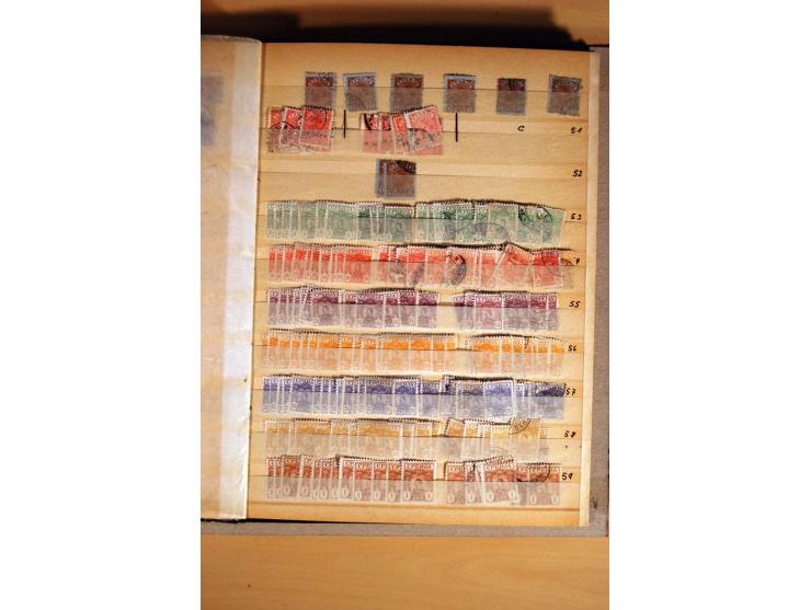 1866/1918, interessanter Bestand mit losen Marken, Abarten, Probedrucken und weiteren Besonderheiten, dabei schöne Briefstück