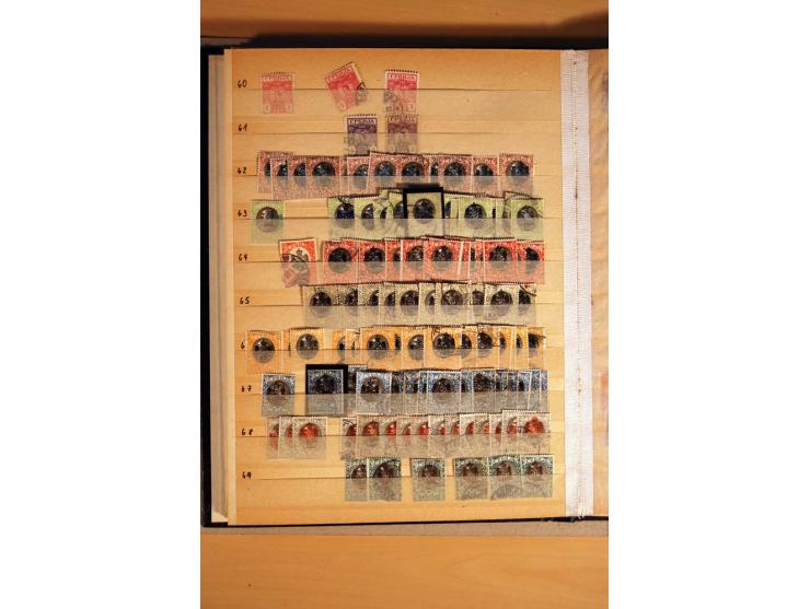 1866/1918, interessanter Bestand mit losen Marken, Abarten, Probedrucken und weiteren Besonderheiten, dabei schöne Briefstück