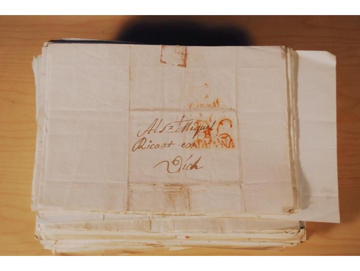 1830/50 (ca.), rd. 300 aktenfrische Vorphilabriefe mit Inhalt, alle mit roten oder schwarzen L2 bzw. DKr. mit diversen Taxste