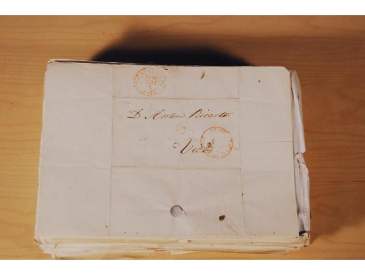 1830/50 (ca.), rd. 300 aktenfrische Vorphilabriefe mit Inhalt, alle mit roten oder schwarzen L2 bzw. DKr. mit diversen Taxste