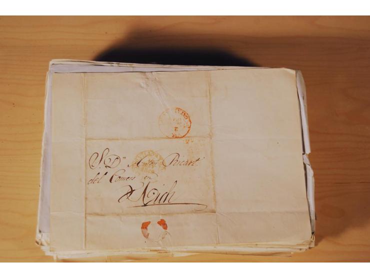 1830/50 (ca.), rd. 300 aktenfrische Vorphilabriefe mit Inhalt, alle mit roten oder schwarzen L2 bzw. DKr. mit diversen Taxste