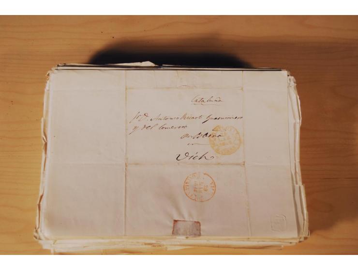 1830/50 (ca.), rd. 300 aktenfrische Vorphilabriefe mit Inhalt, alle mit roten oder schwarzen L2 bzw. DKr. mit diversen Taxste