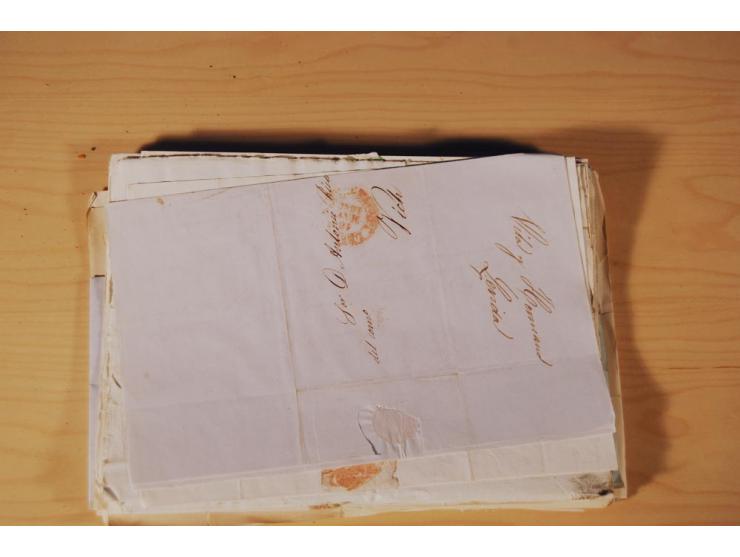 1830/50 (ca.), rd. 300 aktenfrische Vorphilabriefe mit Inhalt, alle mit roten oder schwarzen L2 bzw. DKr. mit diversen Taxste