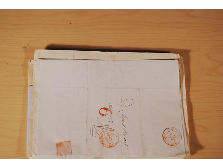 1830/50 (ca.), rd. 300 aktenfrische Vorphilabriefe mit Inhalt, alle mit roten oder schwarzen L2 bzw. DKr. mit diversen Taxste