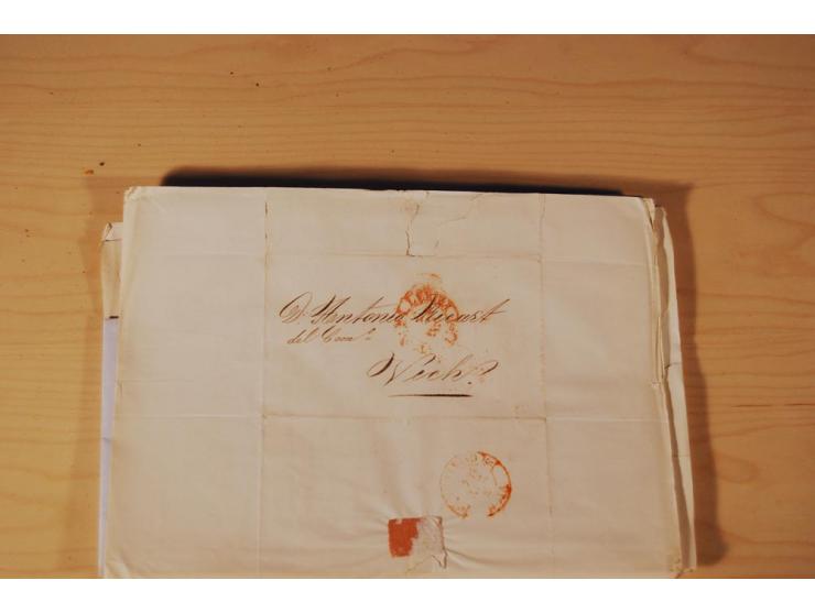 1830/50 (ca.), rd. 300 aktenfrische Vorphilabriefe mit Inhalt, alle mit roten oder schwarzen L2 bzw. DKr. mit diversen Taxste
