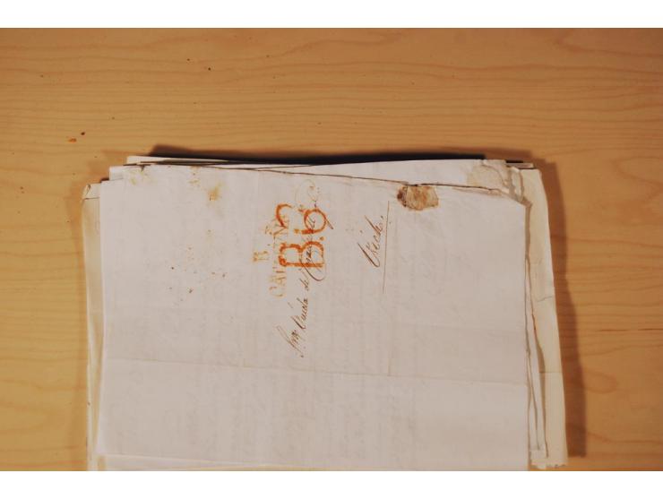 1830/50 (ca.), rd. 300 aktenfrische Vorphilabriefe mit Inhalt, alle mit roten oder schwarzen L2 bzw. DKr. mit diversen Taxste