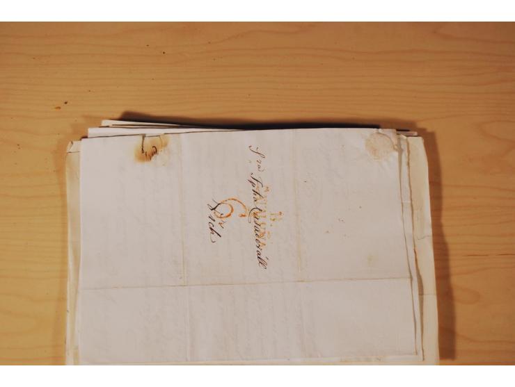 1830/50 (ca.), rd. 300 aktenfrische Vorphilabriefe mit Inhalt, alle mit roten oder schwarzen L2 bzw. DKr. mit diversen Taxste