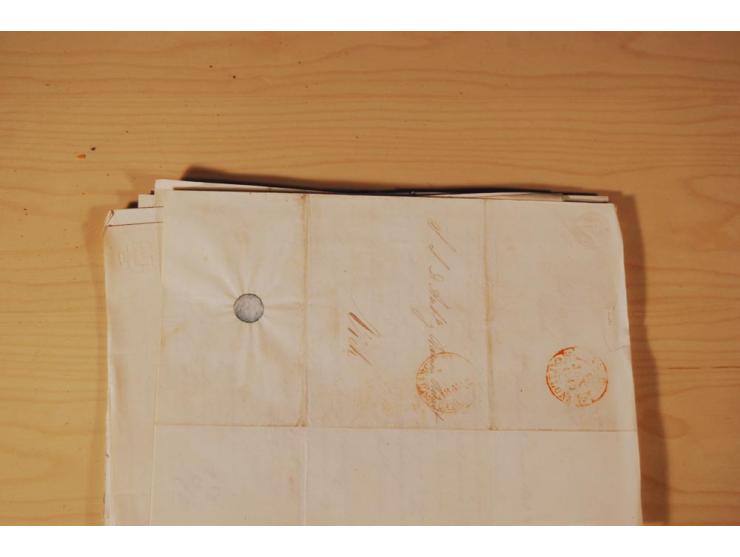 1830/50 (ca.), rd. 300 aktenfrische Vorphilabriefe mit Inhalt, alle mit roten oder schwarzen L2 bzw. DKr. mit diversen Taxste