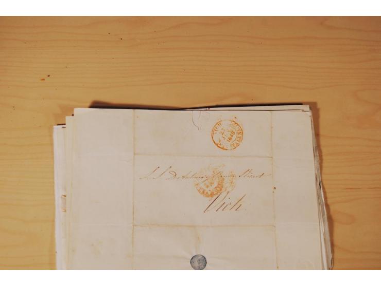 1830/50 (ca.), rd. 300 aktenfrische Vorphilabriefe mit Inhalt, alle mit roten oder schwarzen L2 bzw. DKr. mit diversen Taxste