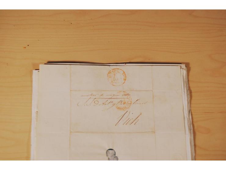 1830/50 (ca.), rd. 300 aktenfrische Vorphilabriefe mit Inhalt, alle mit roten oder schwarzen L2 bzw. DKr. mit diversen Taxste