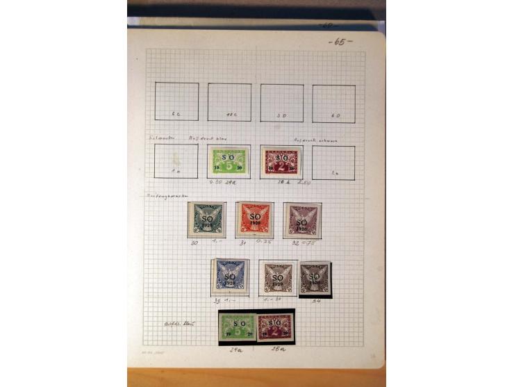 1850/1938 (ca.), Sammlung ungebraucht, postfrisch und gestempelt mit vielen Briefen, Karten und Ganzsachen ab KuK-Zeit, dabei