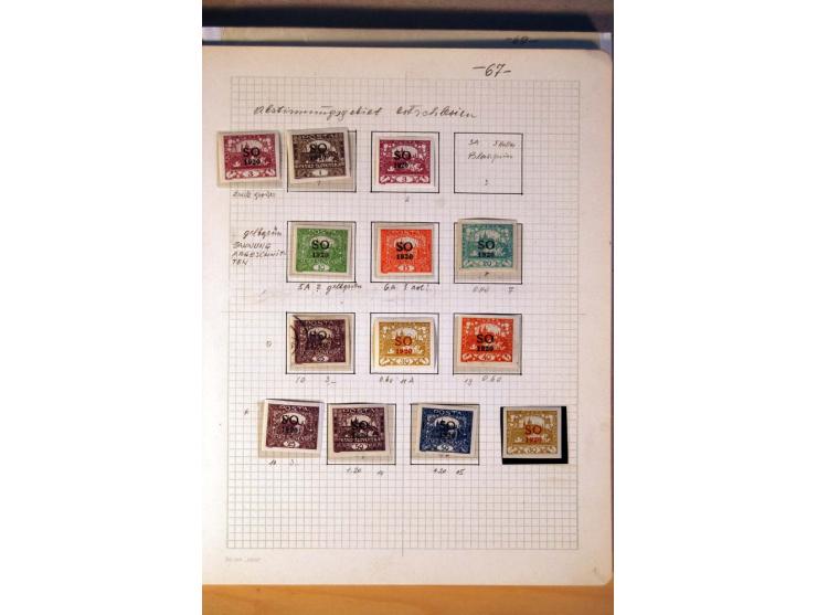 1850/1938 (ca.), Sammlung ungebraucht, postfrisch und gestempelt mit vielen Briefen, Karten und Ganzsachen ab KuK-Zeit, dabei
