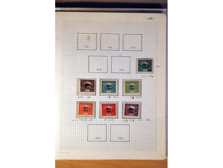 1850/1938 (ca.), Sammlung ungebraucht, postfrisch und gestempelt mit vielen Briefen, Karten und Ganzsachen ab KuK-Zeit, dabei