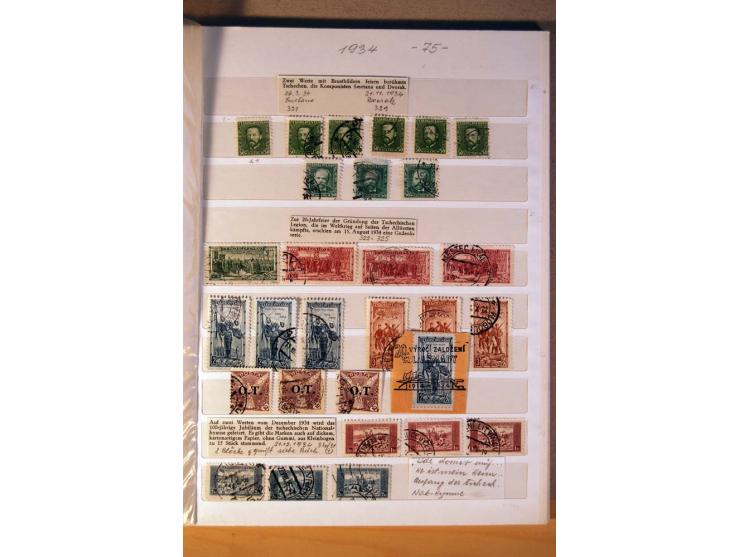 1850/1938 (ca.), Sammlung ungebraucht, postfrisch und gestempelt mit vielen Briefen, Karten und Ganzsachen ab KuK-Zeit, dabei