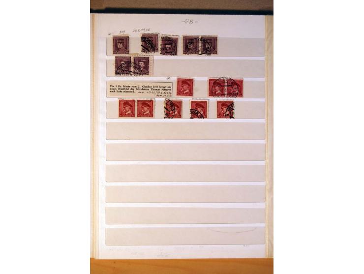 1850/1938 (ca.), Sammlung ungebraucht, postfrisch und gestempelt mit vielen Briefen, Karten und Ganzsachen ab KuK-Zeit, dabei