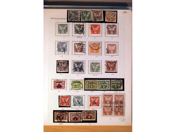 1850/1938 (ca.), Sammlung ungebraucht, postfrisch und gestempelt mit vielen Briefen, Karten und Ganzsachen ab KuK-Zeit, dabei