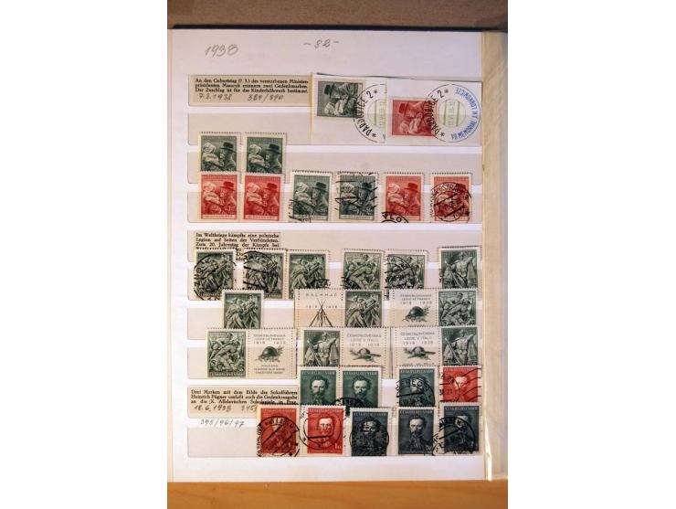 1850/1938 (ca.), Sammlung ungebraucht, postfrisch und gestempelt mit vielen Briefen, Karten und Ganzsachen ab KuK-Zeit, dabei