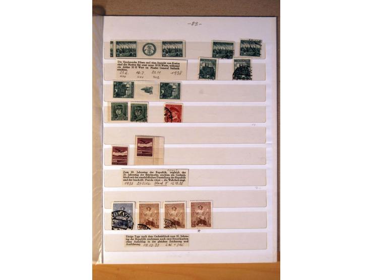 1850/1938 (ca.), Sammlung ungebraucht, postfrisch und gestempelt mit vielen Briefen, Karten und Ganzsachen ab KuK-Zeit, dabei