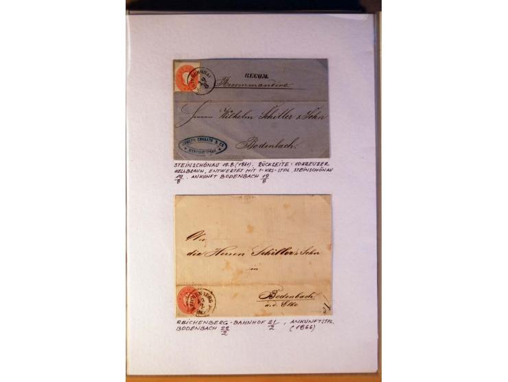 1850/1938 (ca.), Sammlung ungebraucht, postfrisch und gestempelt mit vielen Briefen, Karten und Ganzsachen ab KuK-Zeit, dabei