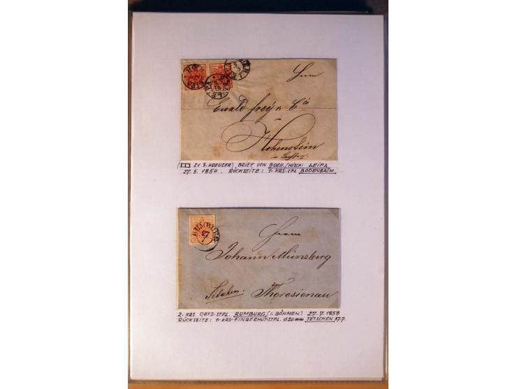 1850/1938 (ca.), Sammlung ungebraucht, postfrisch und gestempelt mit vielen Briefen, Karten und Ganzsachen ab KuK-Zeit, dabei