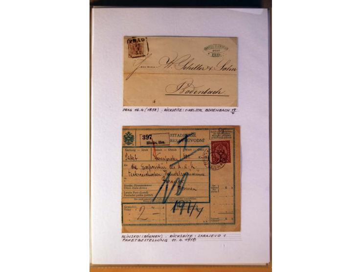 1850/1938 (ca.), Sammlung ungebraucht, postfrisch und gestempelt mit vielen Briefen, Karten und Ganzsachen ab KuK-Zeit, dabei