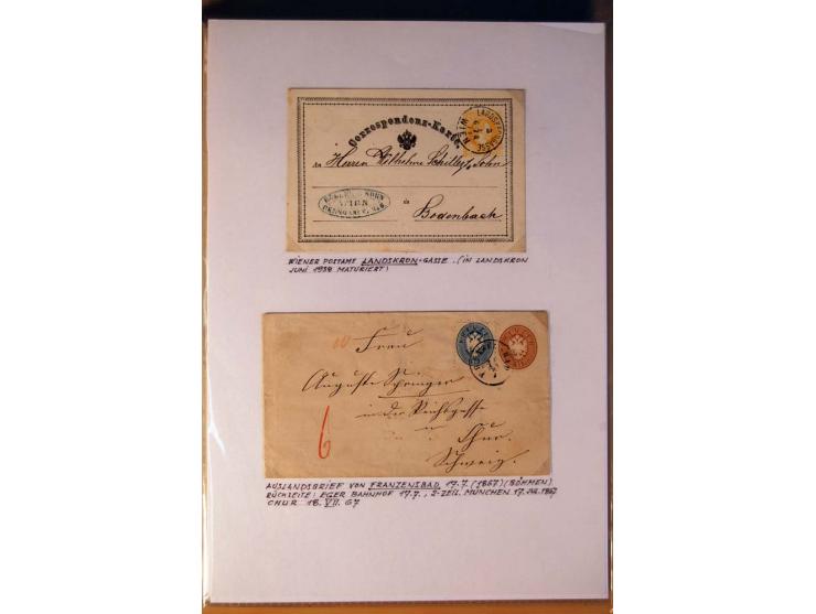 1850/1938 (ca.), Sammlung ungebraucht, postfrisch und gestempelt mit vielen Briefen, Karten und Ganzsachen ab KuK-Zeit, dabei