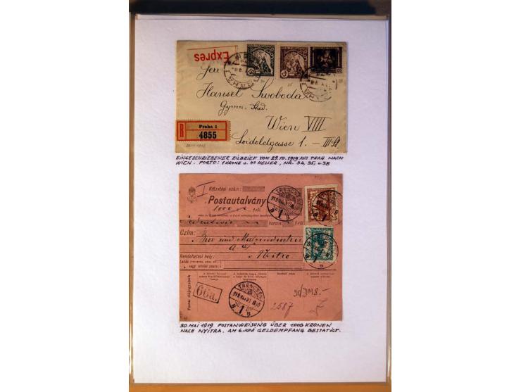 1850/1938 (ca.), Sammlung ungebraucht, postfrisch und gestempelt mit vielen Briefen, Karten und Ganzsachen ab KuK-Zeit, dabei