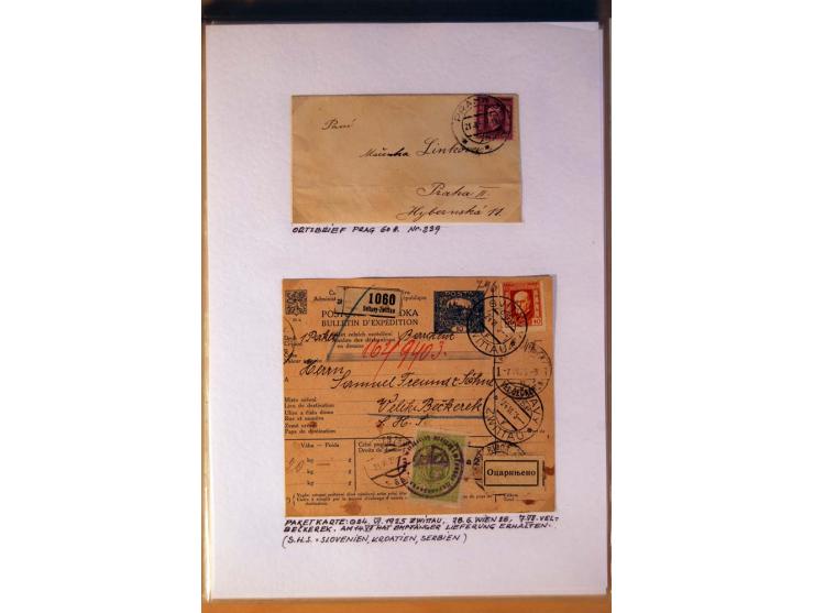 1850/1938 (ca.), Sammlung ungebraucht, postfrisch und gestempelt mit vielen Briefen, Karten und Ganzsachen ab KuK-Zeit, dabei
