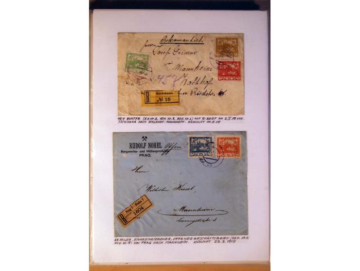 1850/1938 (ca.), Sammlung ungebraucht, postfrisch und gestempelt mit vielen Briefen, Karten und Ganzsachen ab KuK-Zeit, dabei