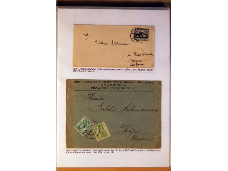 1850/1938 (ca.), Sammlung ungebraucht, postfrisch und gestempelt mit vielen Briefen, Karten und Ganzsachen ab KuK-Zeit, dabei