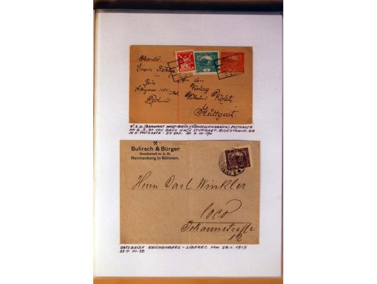 1850/1938 (ca.), Sammlung ungebraucht, postfrisch und gestempelt mit vielen Briefen, Karten und Ganzsachen ab KuK-Zeit, dabei