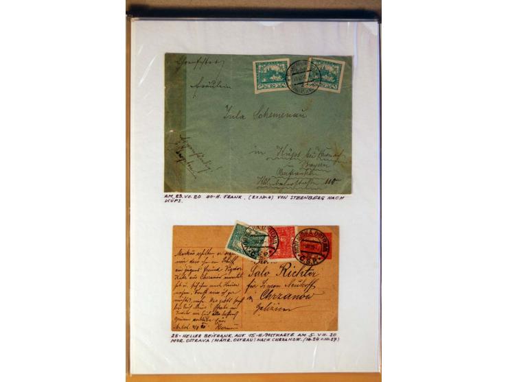 1850/1938 (ca.), Sammlung ungebraucht, postfrisch und gestempelt mit vielen Briefen, Karten und Ganzsachen ab KuK-Zeit, dabei