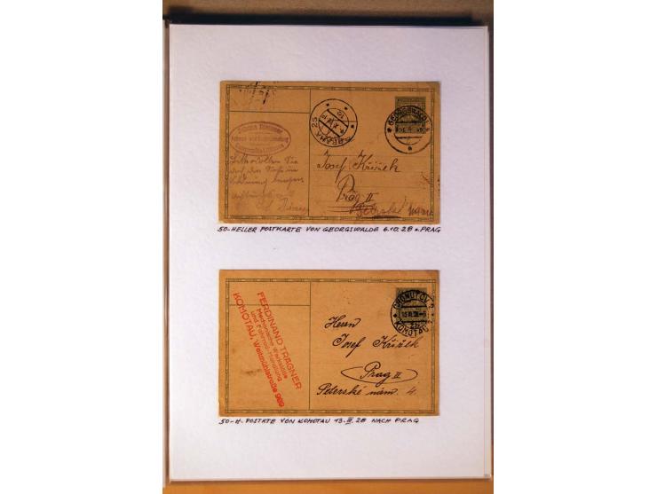 1850/1938 (ca.), Sammlung ungebraucht, postfrisch und gestempelt mit vielen Briefen, Karten und Ganzsachen ab KuK-Zeit, dabei