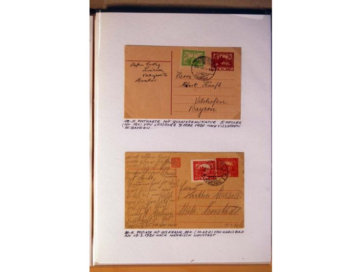 1850/1938 (ca.), Sammlung ungebraucht, postfrisch und gestempelt mit vielen Briefen, Karten und Ganzsachen ab KuK-Zeit, dabei