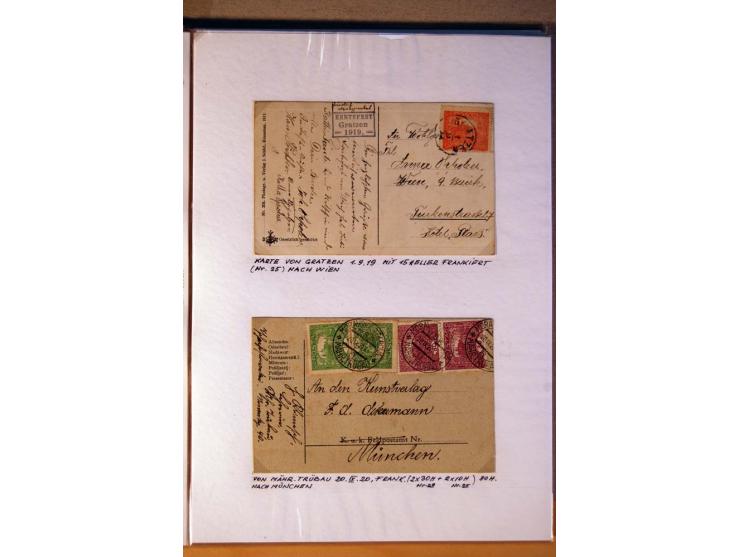 1850/1938 (ca.), Sammlung ungebraucht, postfrisch und gestempelt mit vielen Briefen, Karten und Ganzsachen ab KuK-Zeit, dabei
