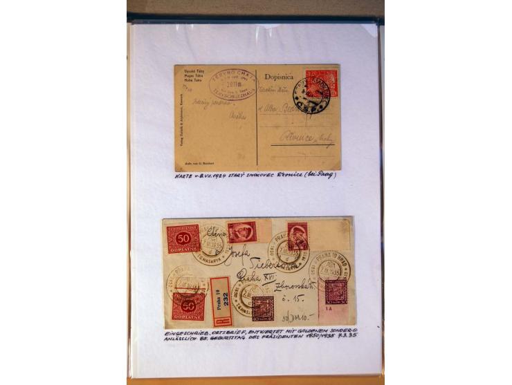 1850/1938 (ca.), Sammlung ungebraucht, postfrisch und gestempelt mit vielen Briefen, Karten und Ganzsachen ab KuK-Zeit, dabei