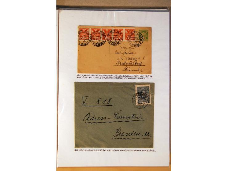 1850/1938 (ca.), Sammlung ungebraucht, postfrisch und gestempelt mit vielen Briefen, Karten und Ganzsachen ab KuK-Zeit, dabei