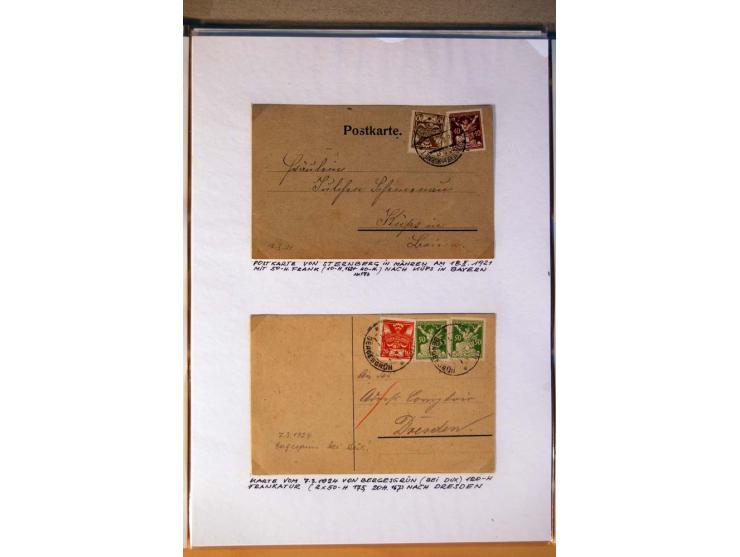 1850/1938 (ca.), Sammlung ungebraucht, postfrisch und gestempelt mit vielen Briefen, Karten und Ganzsachen ab KuK-Zeit, dabei